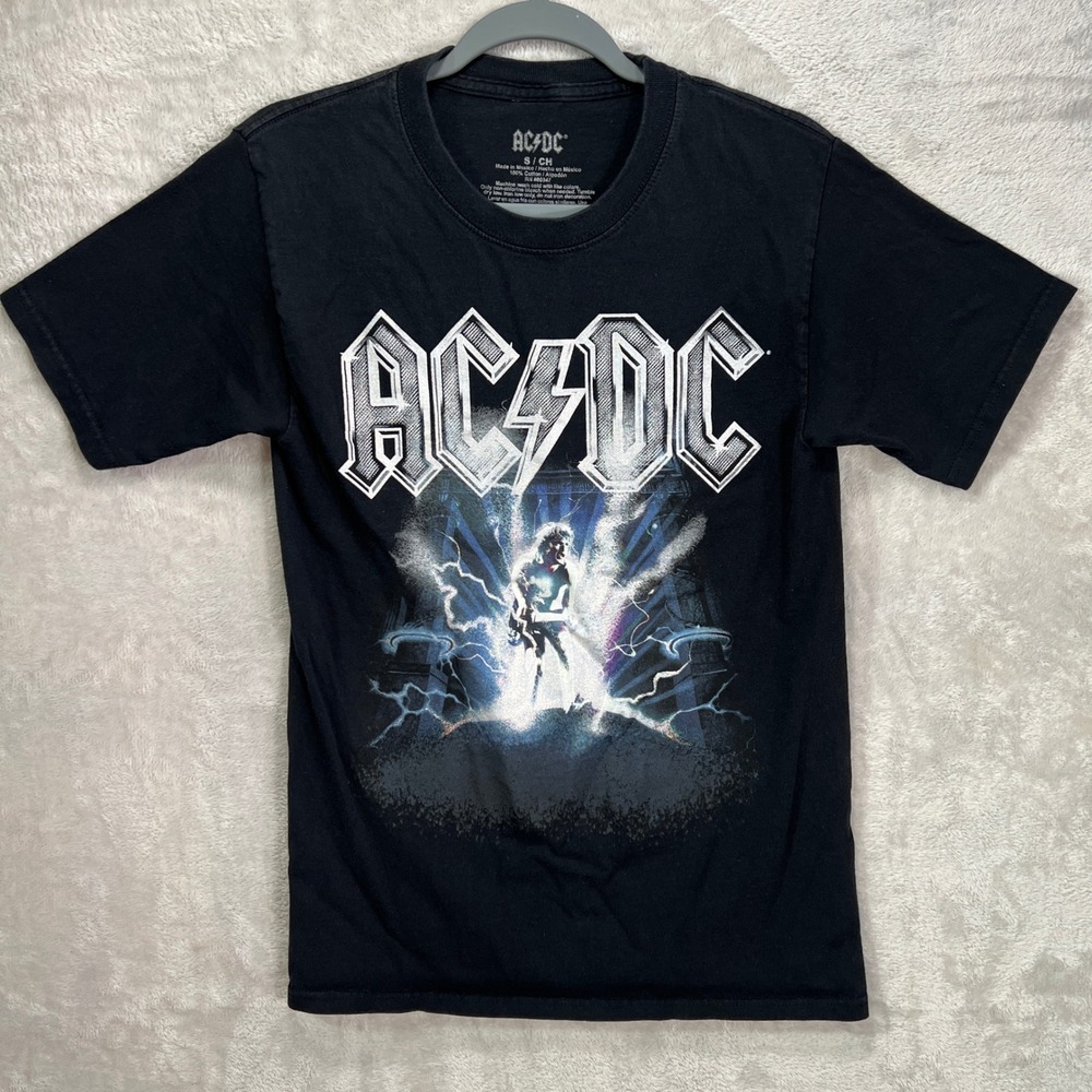 ACDC Rock Band Graphic T Shirt Black Short Sleeve Adult small alt punk grunge
